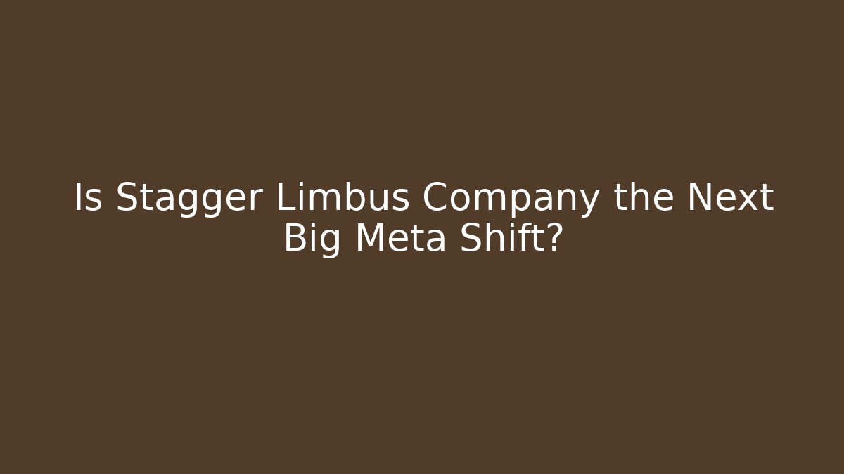 Is Stagger Limbus Company the Next Big Meta Shift? - Create More Assets