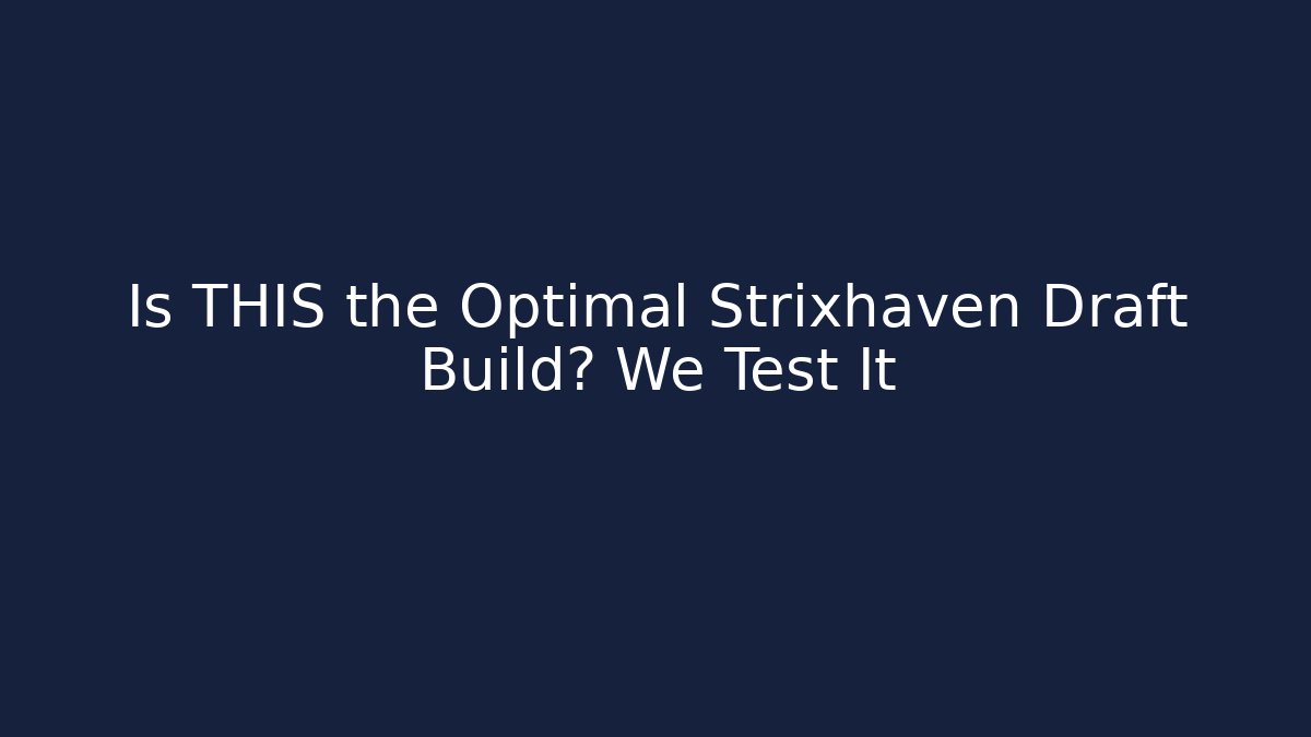 Is THIS the Optimal Strixhaven Draft Build? We Test It - Create More Assets