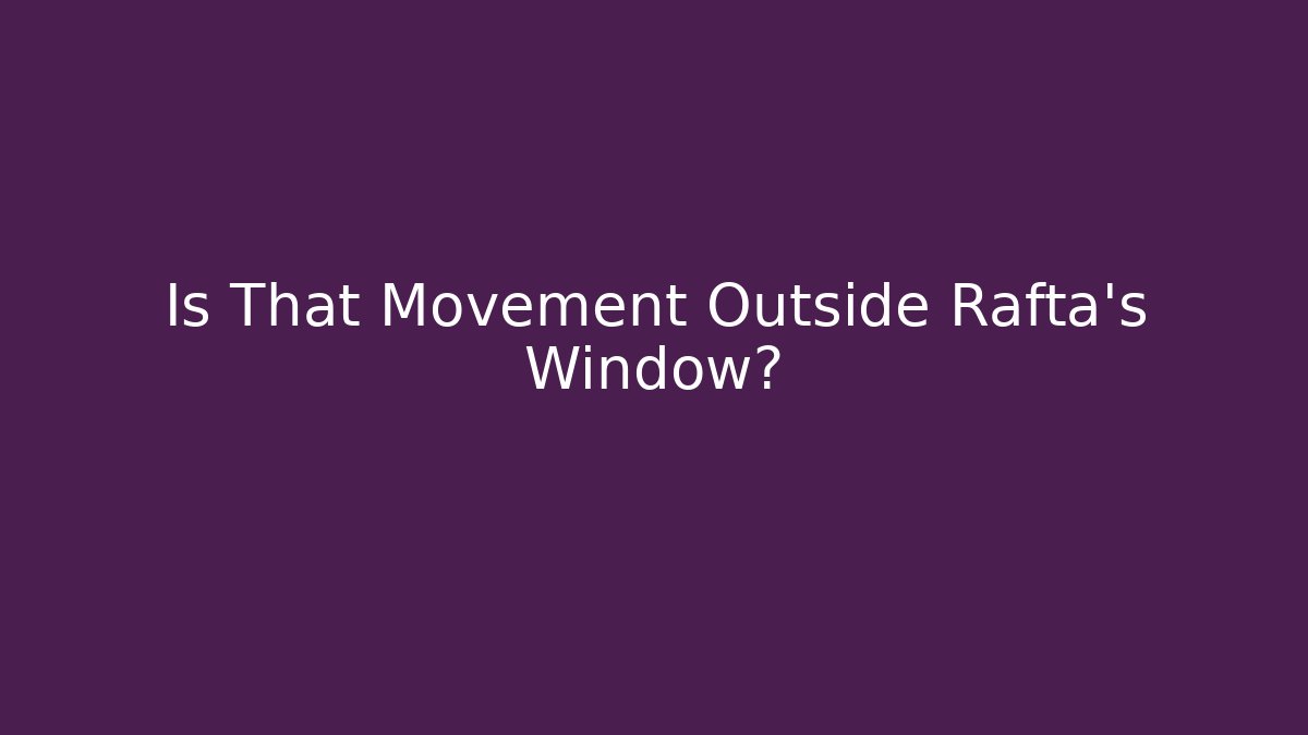 Is That Movement Outside Rafta's Window? - Create More Assets