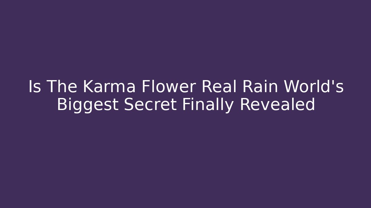 Is The Karma Flower Real Rain World's Biggest Secret Finally Revealed