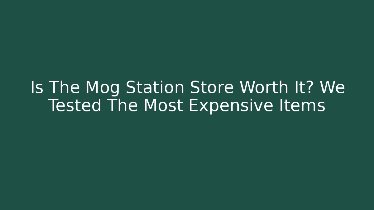 Is The Mog Station Store Worth It? We Tested The Most Expensive Items