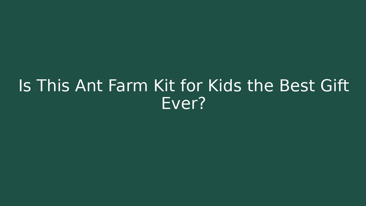 Is This Ant Farm Kit for Kids the Best Gift Ever?