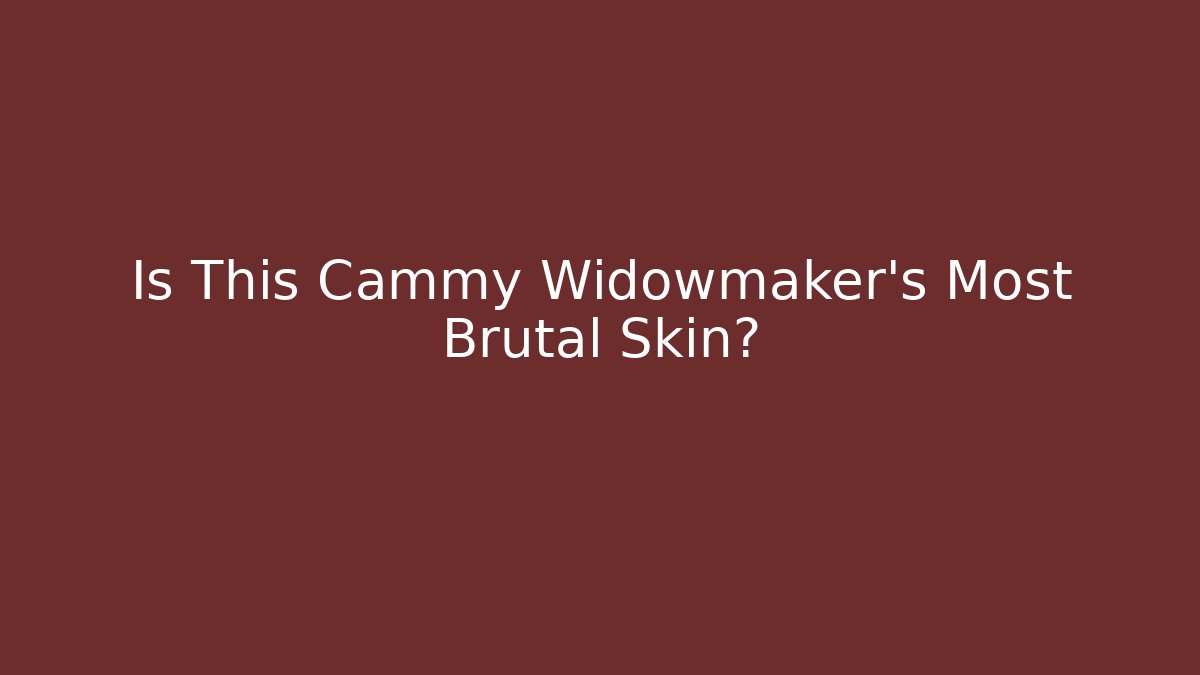 Is This Cammy Widowmaker's Most Brutal Skin?