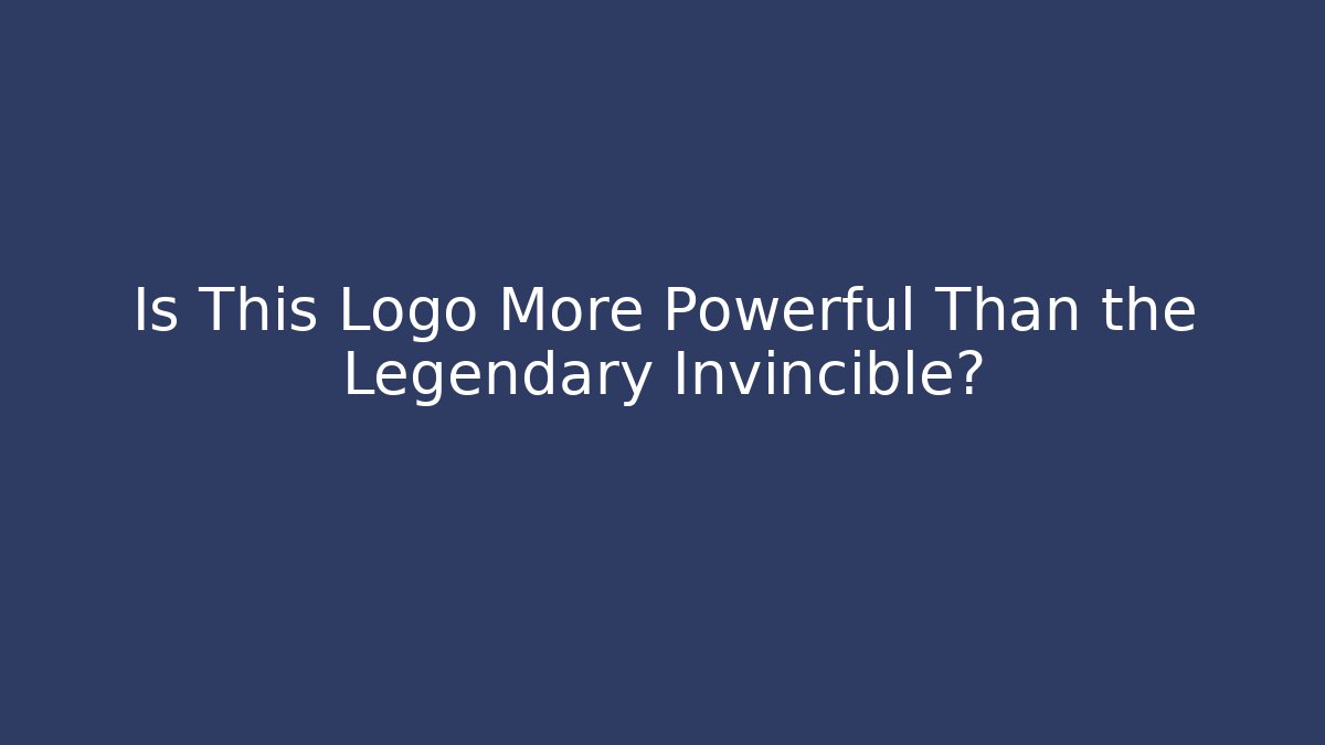 Is This Logo More Powerful Than the Legendary Invincible? - Create More Assets