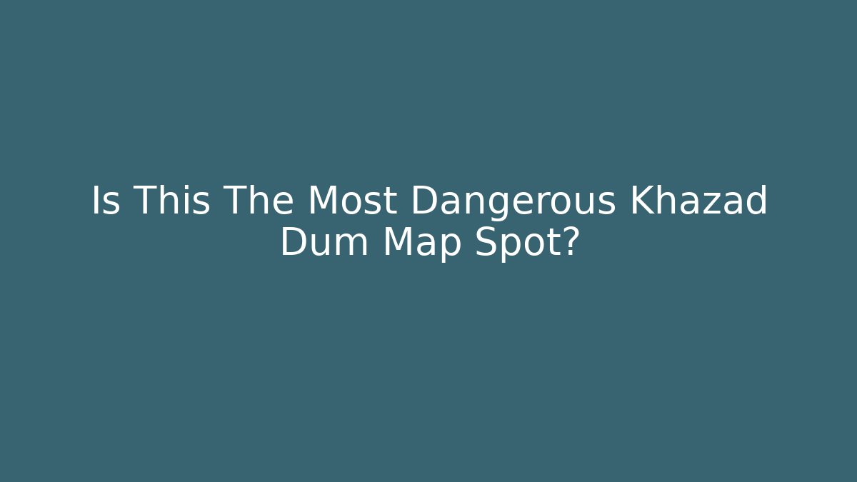 Is This The Most Dangerous Khazad Dum Map Spot?