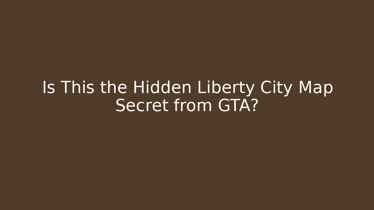 Is This the Hidden Liberty City Map Secret from GTA?