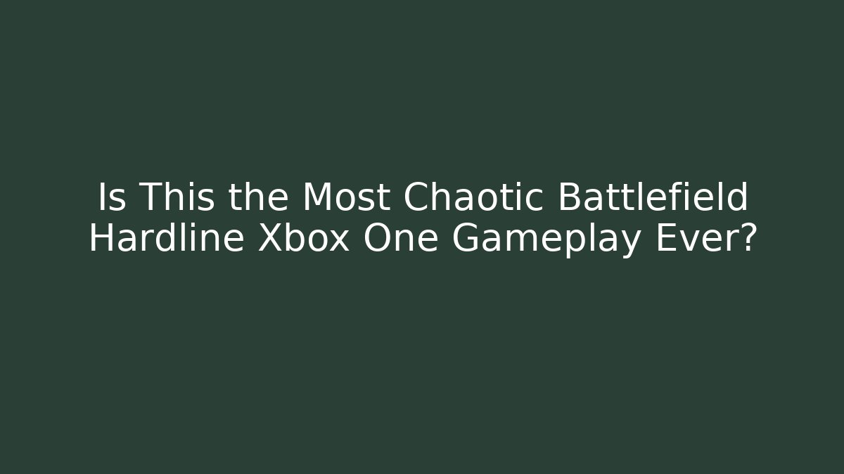 Is This the Most Chaotic Battlefield Hardline Xbox One Gameplay Ever?