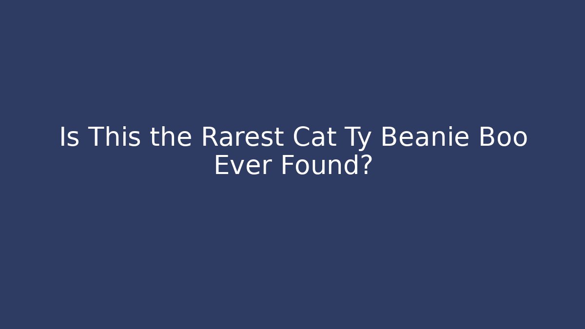 Is This the Rarest Cat Ty Beanie Boo Ever Found?