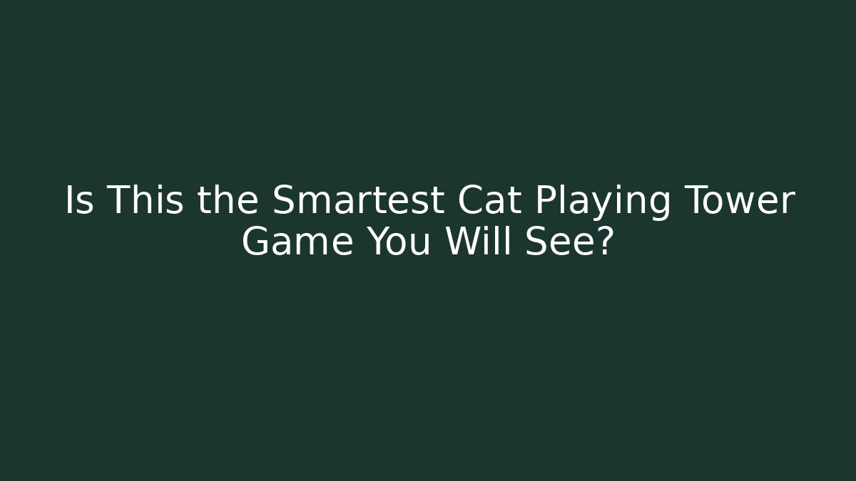 Is This the Smartest Cat Playing Tower Game You Will See?