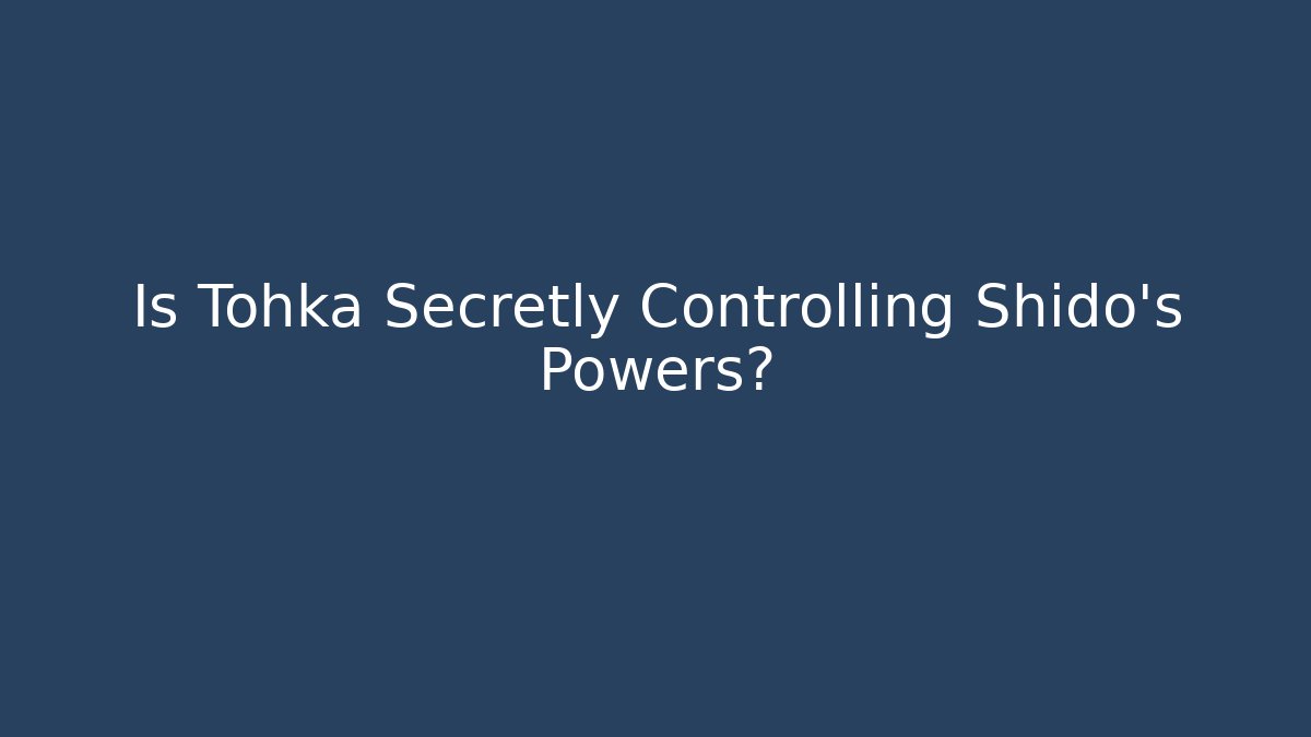 Is Tohka Secretly Controlling Shido’s Powers?