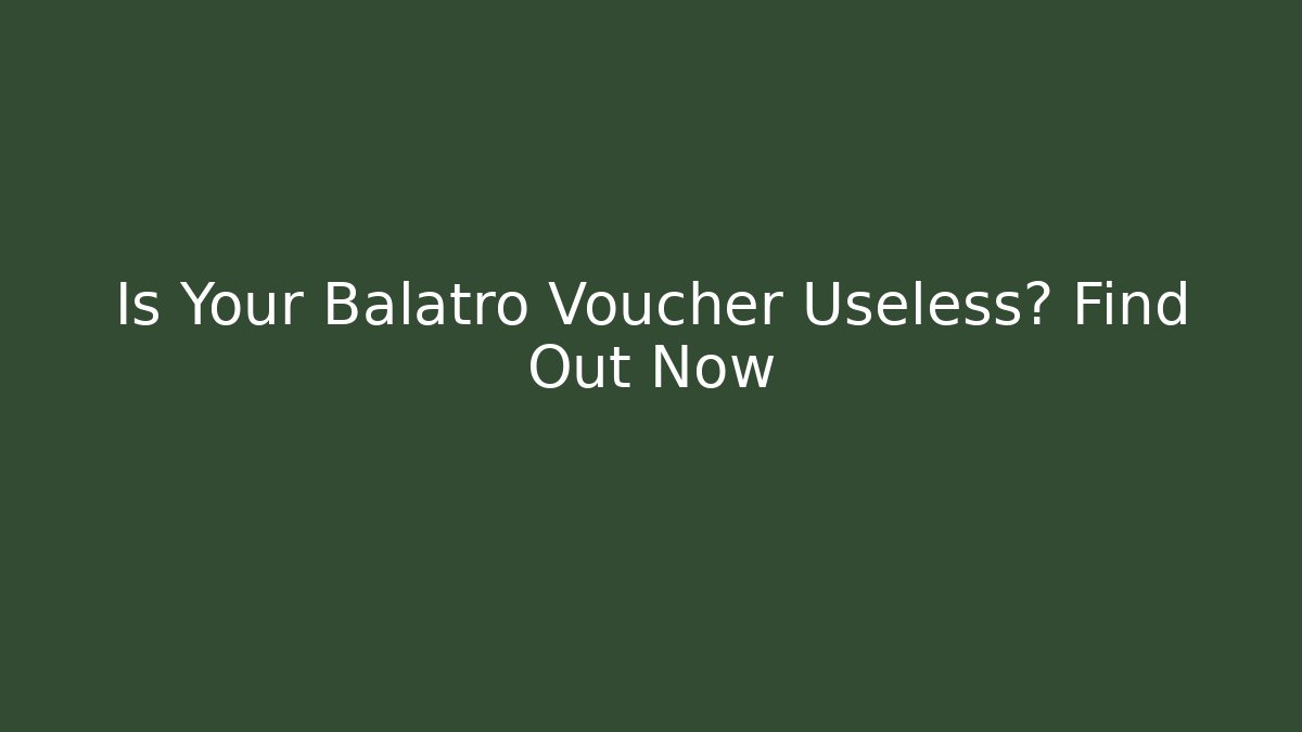 Is Your Balatro Voucher Useless? Find Out Now - Create More Assets