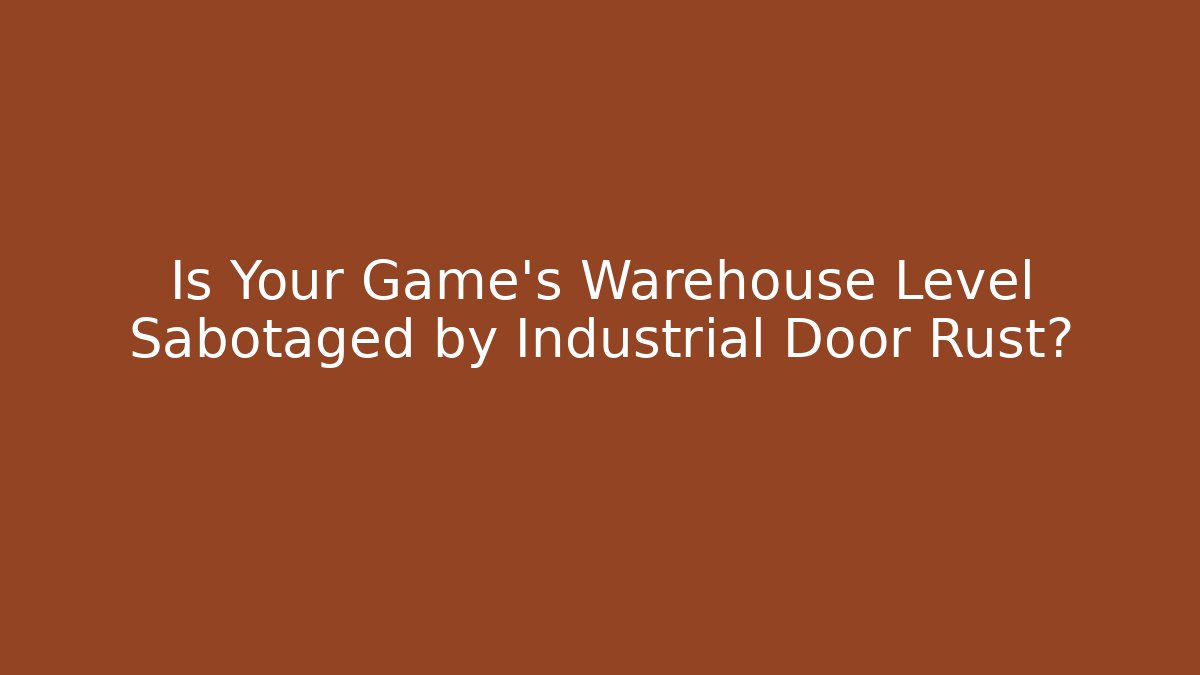 Is Your Game's Warehouse Level Sabotaged by Industrial Door Rust?