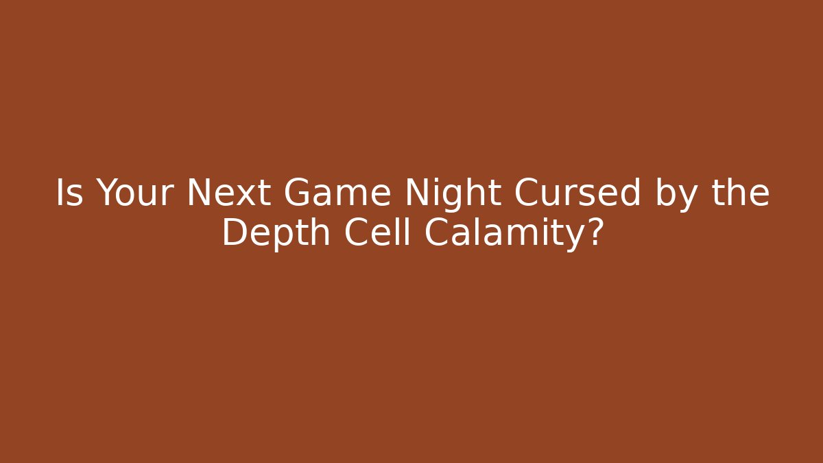 Is Your Next Game Night Cursed by the Depth Cell Calamity?