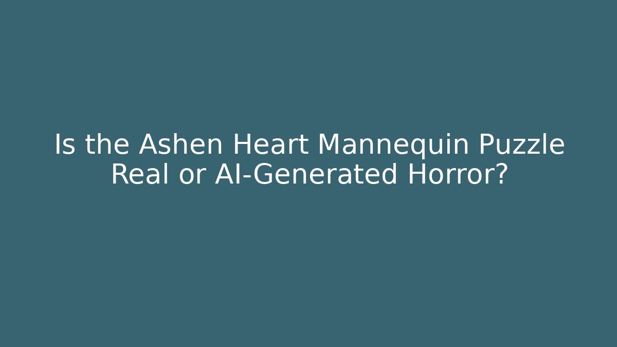 Is the Ashen Heart Mannequin Puzzle Real or AI-Generated Horror?