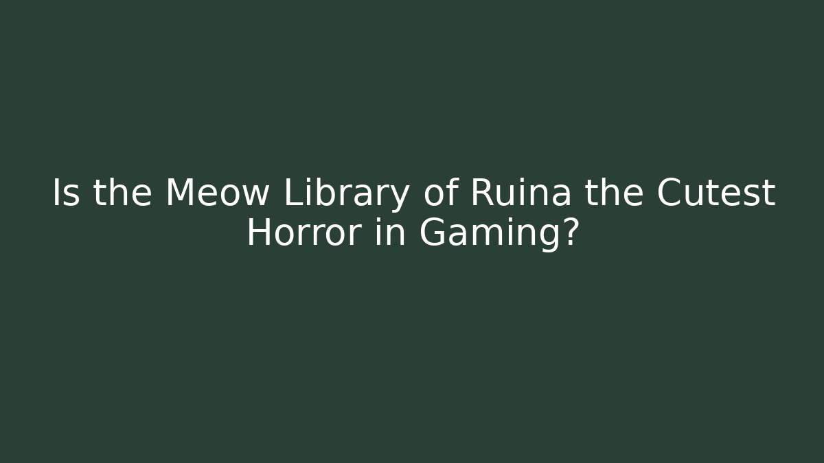 Is the Meow Library of Ruina the Cutest Horror in Gaming?