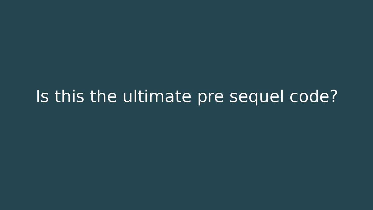 Is this the ultimate pre sequel code?