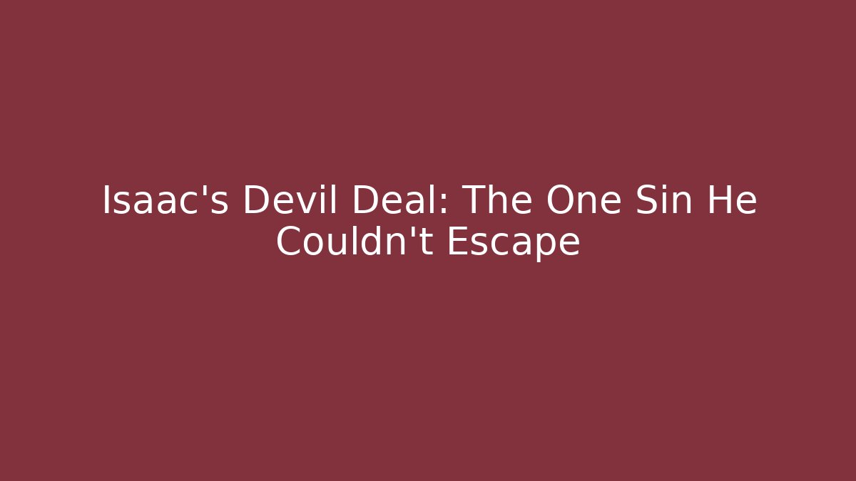 Isaac's Devil Deal: The One Sin He Couldn't Escape