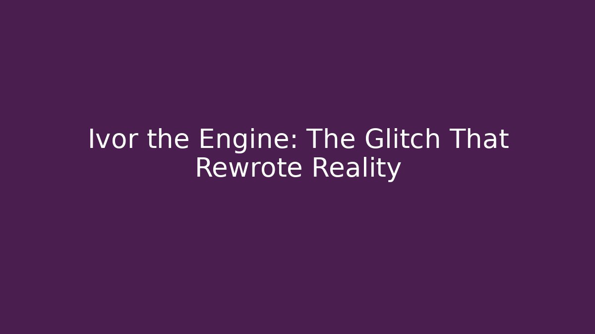 Ivor the Engine: The Glitch That Rewrote Reality