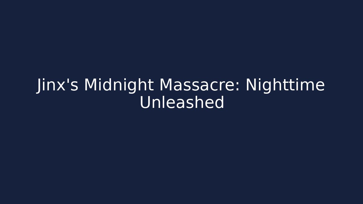 Jinx's Midnight Massacre: Nighttime Unleashed
