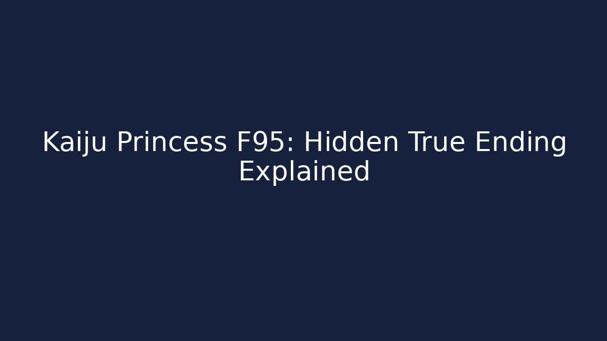 Kaiju Princess F95: Hidden True Ending Explained - Create More Assets