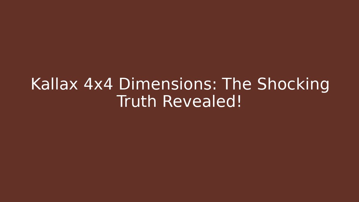 Kallax 4x4 Dimensions: The Shocking Truth Revealed! - Create More Assets