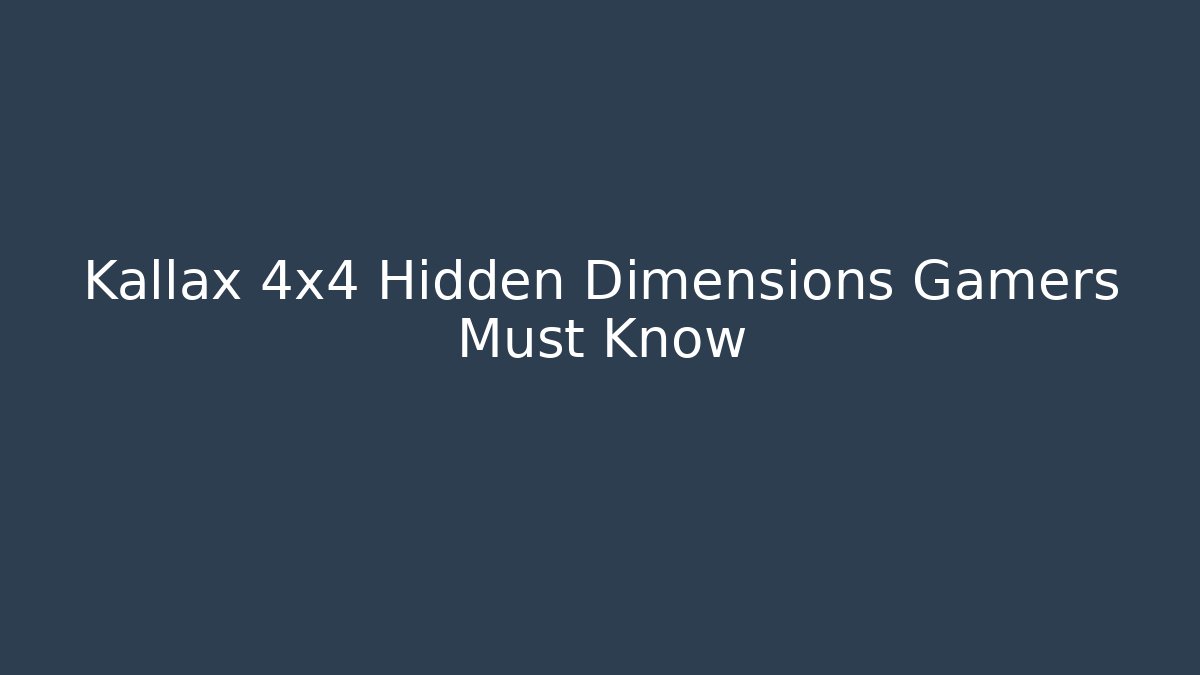 Kallax 4x4 Hidden Dimensions Gamers Must Know