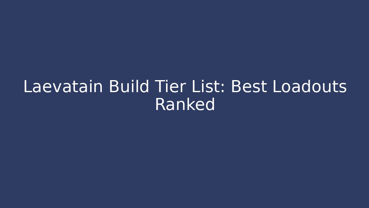 Laevatain Build Tier List: Best Loadouts Ranked - Create More Assets