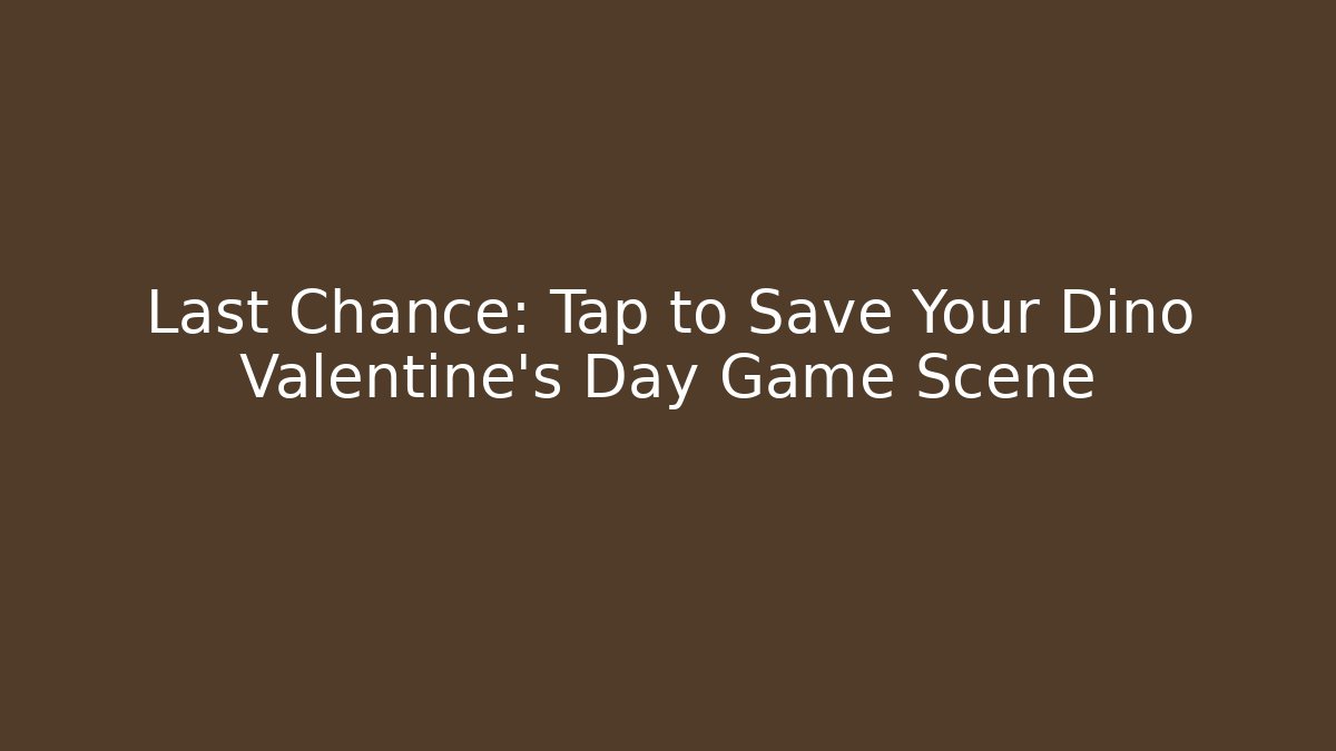 Last Chance: Tap to Save Your Dino Valentine's Day Game Scene