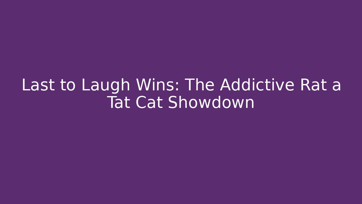 Last to Laugh Wins: The Addictive Rat a Tat Cat Showdown