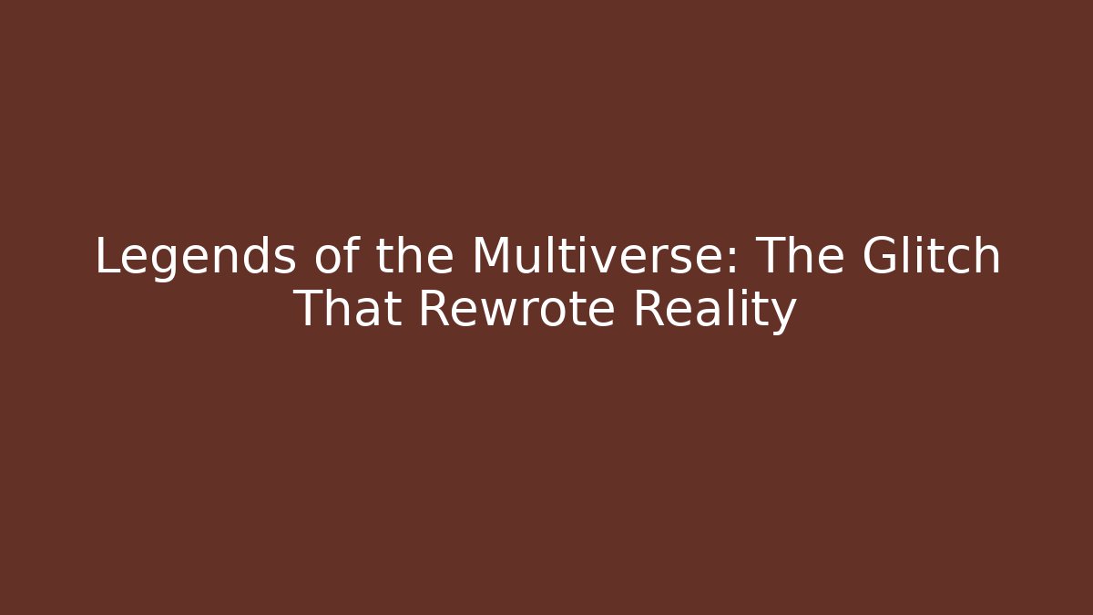 Legends of the Multiverse: The Glitch That Rewrote Reality