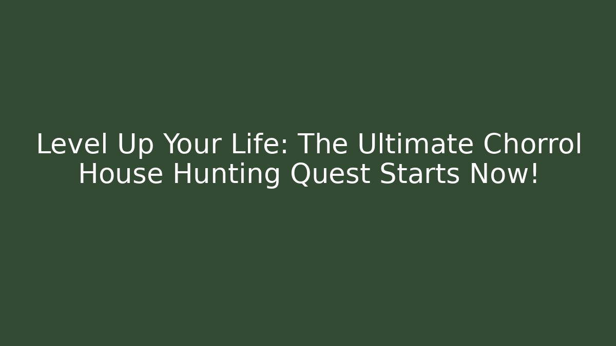 Level Up Your Life: The Ultimate Chorrol House Hunting Quest Starts Now!