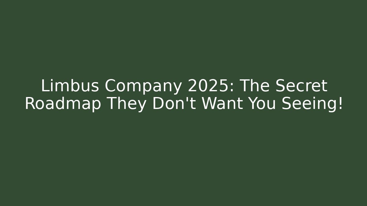 Limbus Company 2025: The Secret Roadmap They Don't Want You Seeing!