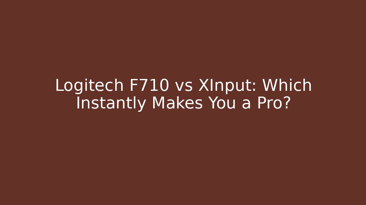 Logitech F710 vs XInput: Which Instantly Makes You a Pro? - Create More Assets