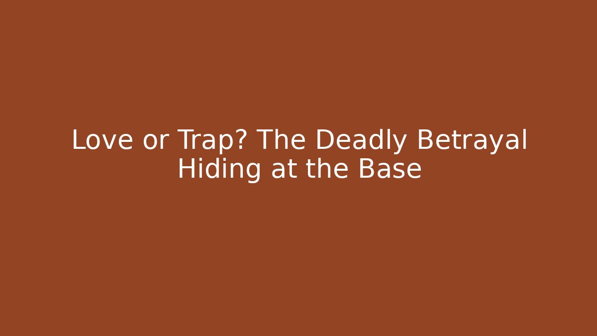 Love or Trap? The Deadly Betrayal Hiding at the Base