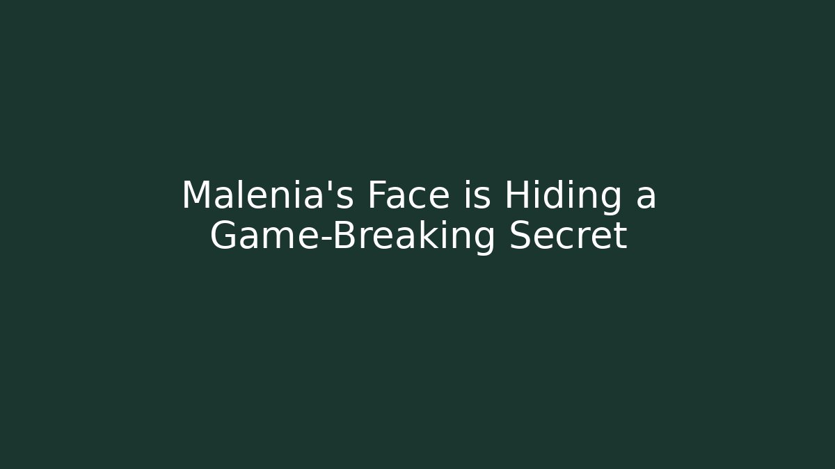 Malenia's Face is Hiding a Game-Breaking Secret