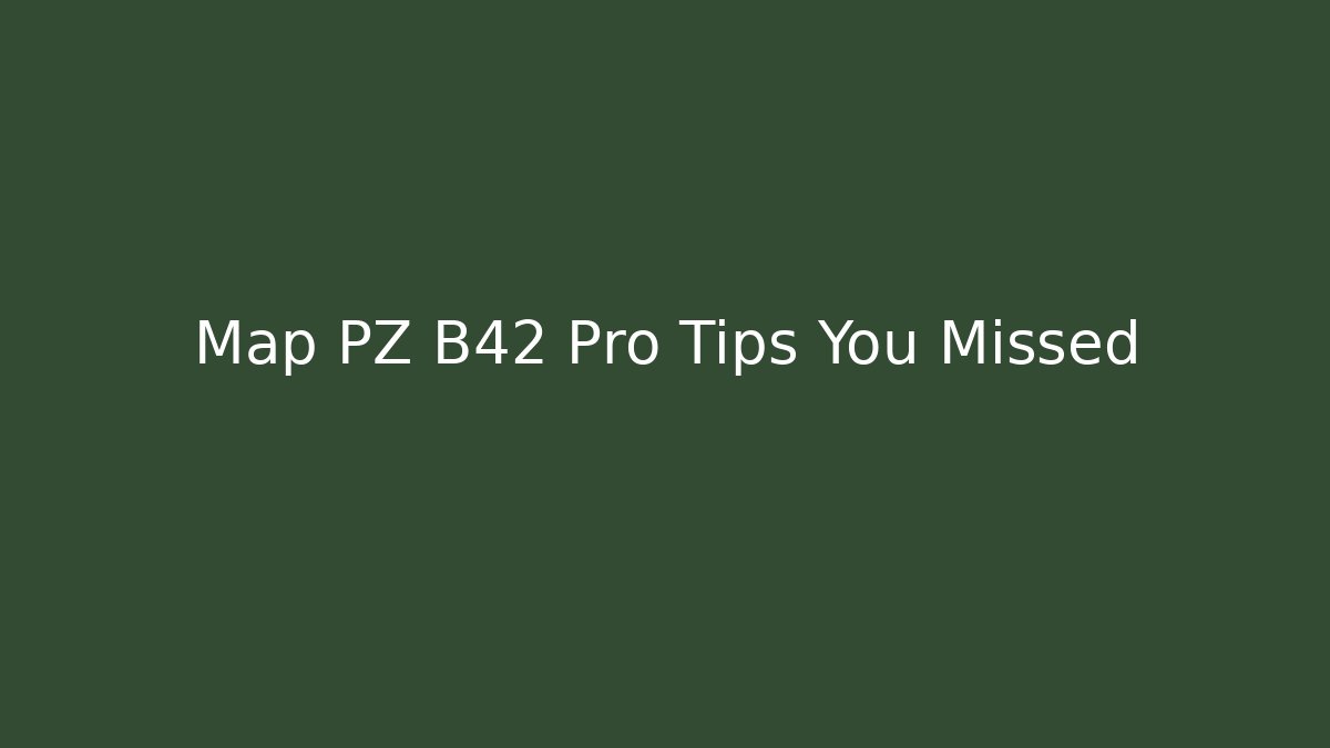 Map PZ B42 Pro Tips You Missed