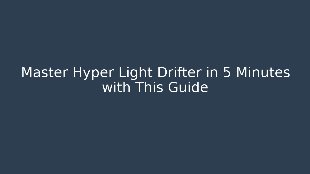 Master Hyper Light Drifter in 5 Minutes with This Guide