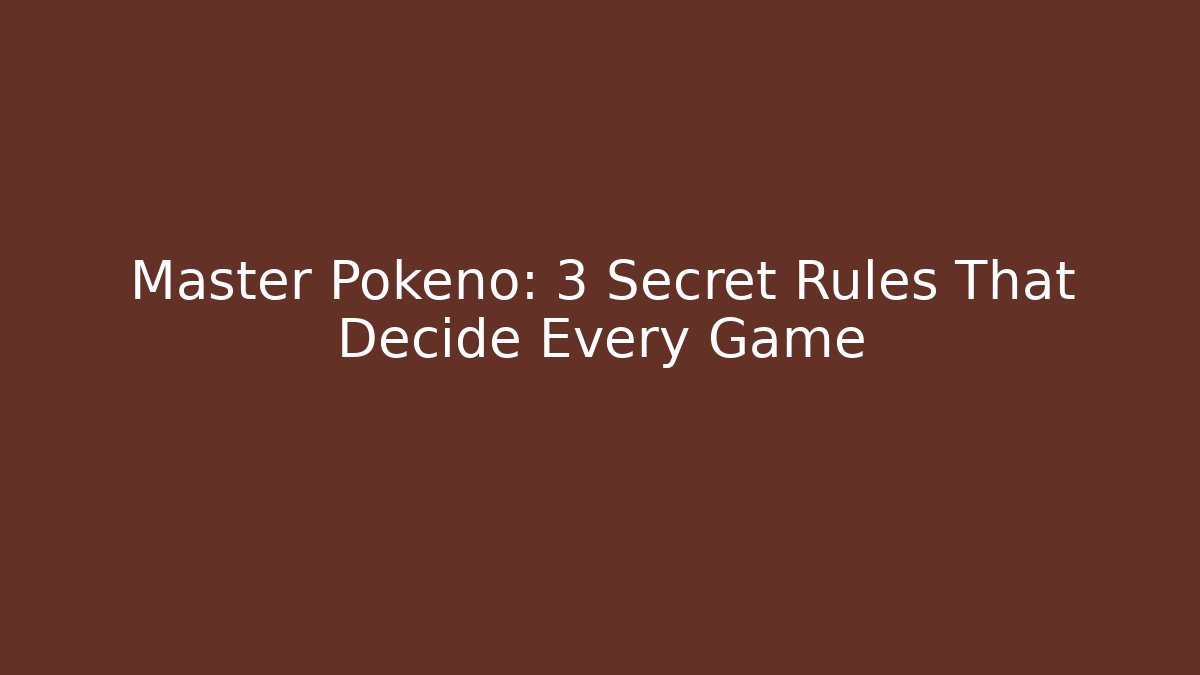 Master Pokeno: 3 Secret Rules That Decide Every Game