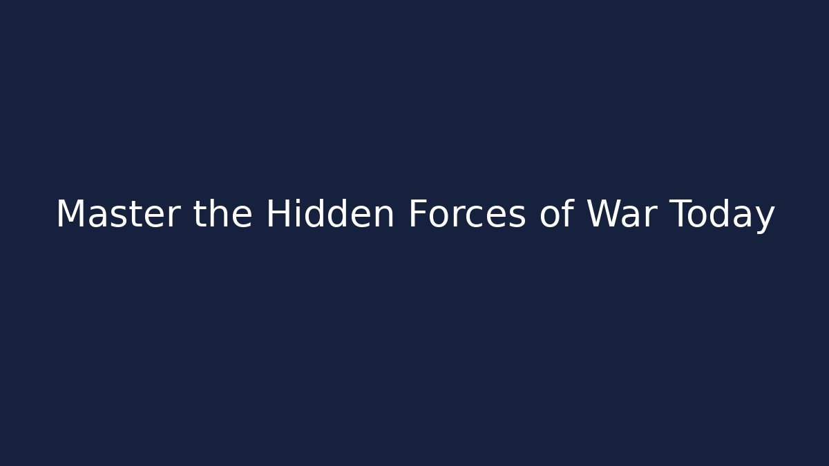 Master the Hidden Forces of War Today
