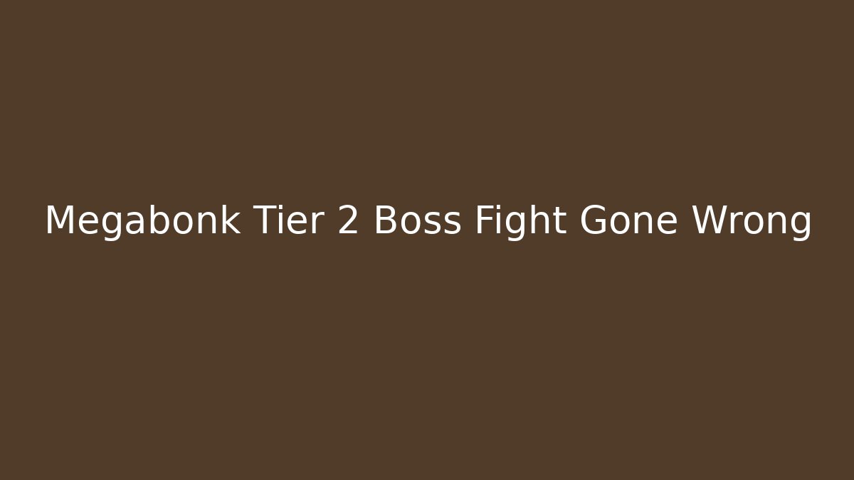 Megabonk Tier 2 Boss Fight Gone Wrong - Create More Assets