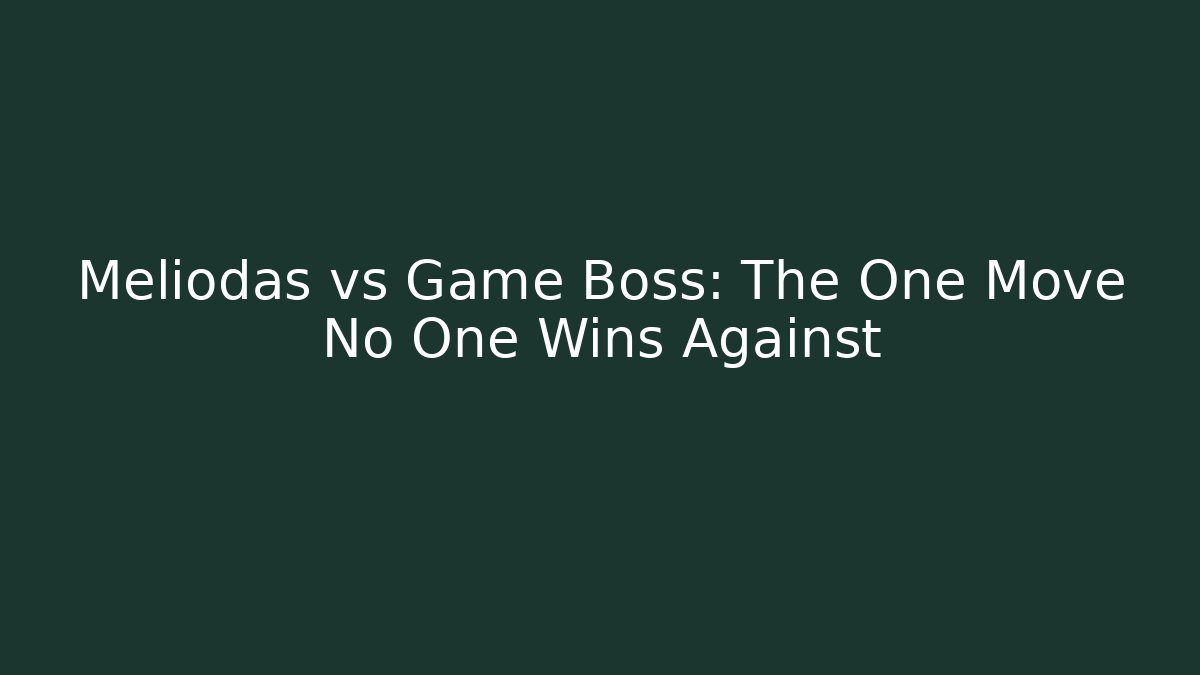 Meliodas vs Game Boss: The One Move No One Wins Against