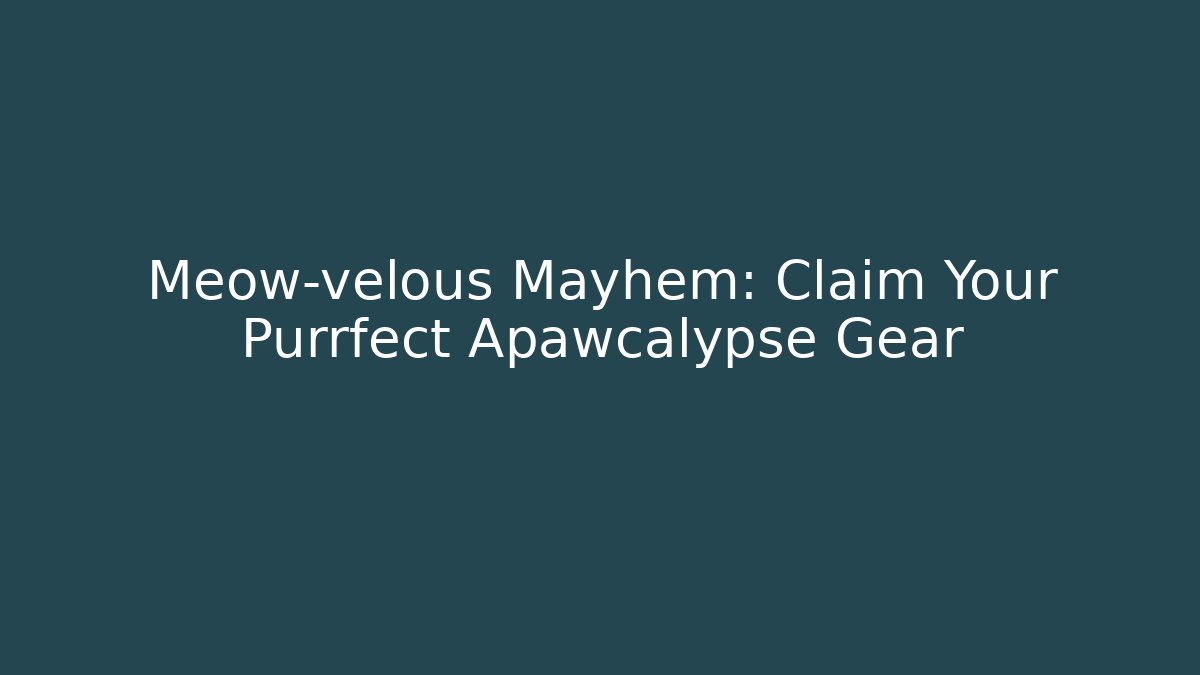Meow-velous Mayhem: Claim Your Purrfect Apawcalypse Gear