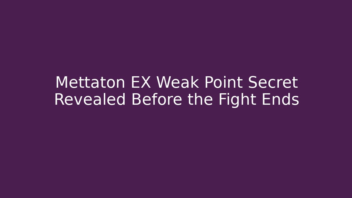 Mettaton EX Weak Point Secret Revealed Before the Fight Ends