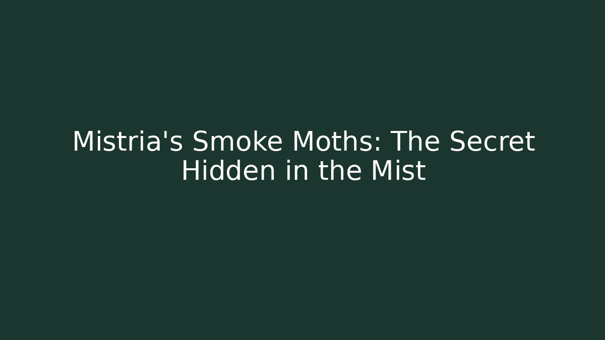 Mistria's Smoke Moths: The Secret Hidden in the Mist