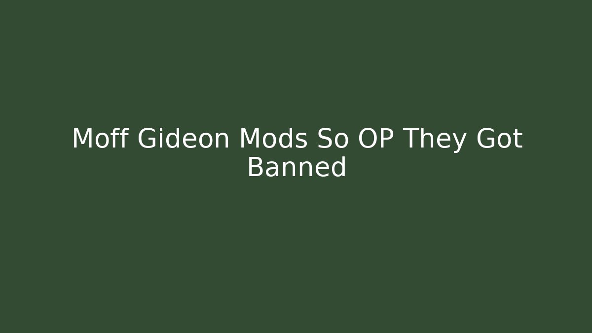Moff Gideon Mods So OP They Got Banned
