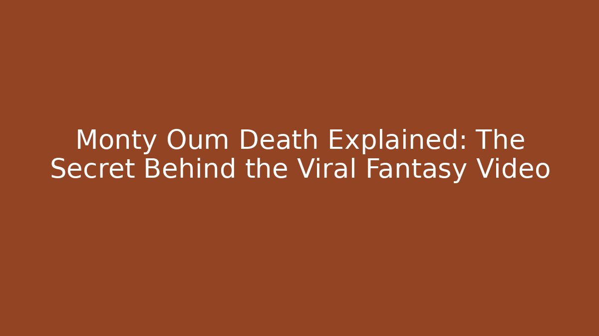 Monty Oum Death Explained: The Secret Behind the Viral Fantasy Video
