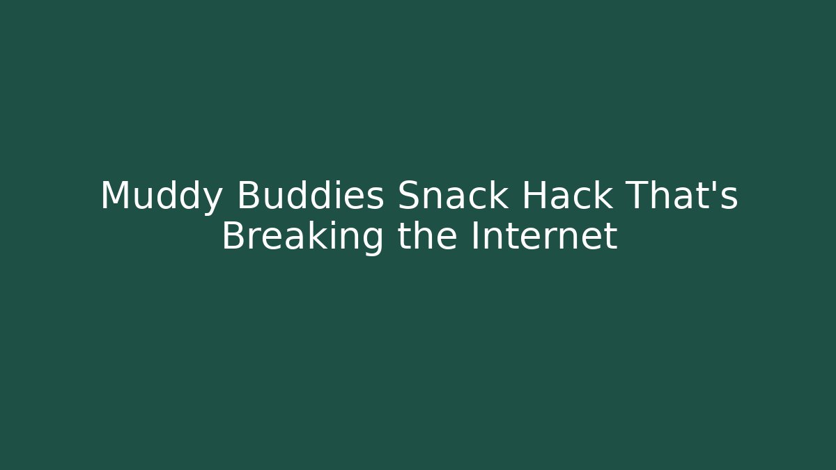 Muddy Buddies Snack Hack That’s Breaking the Internet