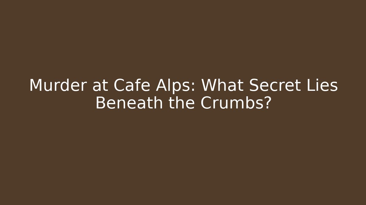 Murder at Cafe Alps: What Secret Lies Beneath the Crumbs?