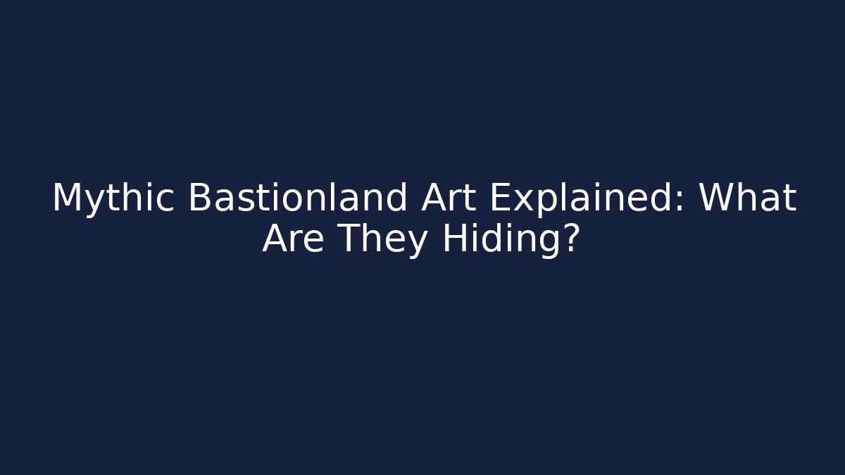 Mythic Bastionland Art Explained: What Are They Hiding?