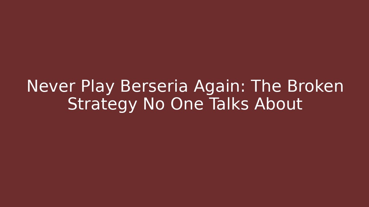 Never Play Berseria Again: The Broken Strategy No One Talks About